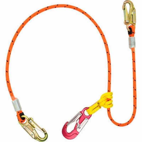 ROPE LOGIC 1/2 in. x 10 ft. Wirecore Lanyard with Hip Prusik with Snaps