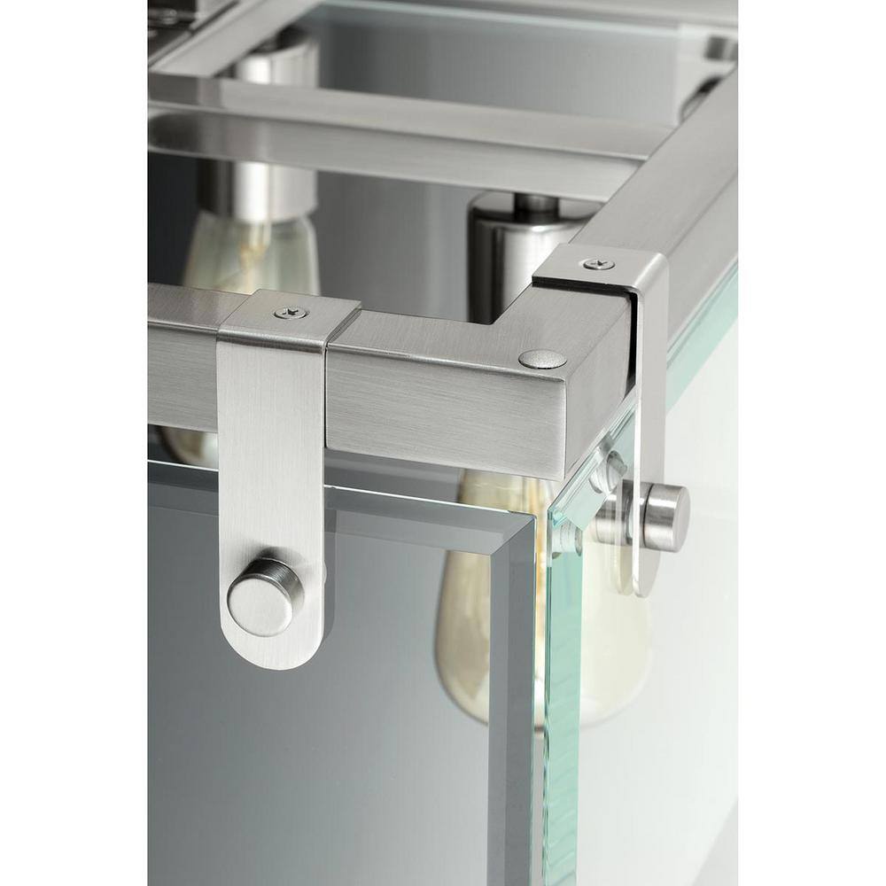 Elevate Brushed Nickel Mini-Pendant with Beveled Glass Shade
