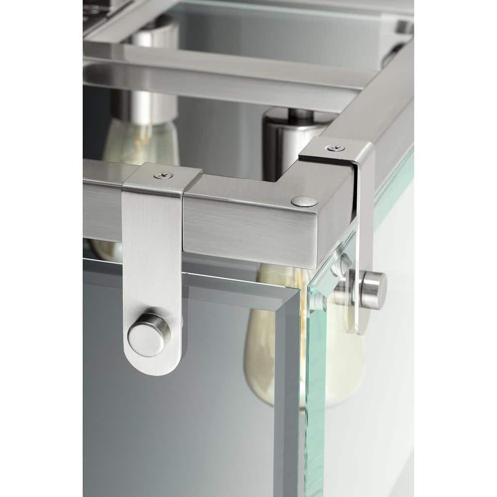 Glayse Brushed Nickel 5-Light Pendant with Beveled Glass Shade