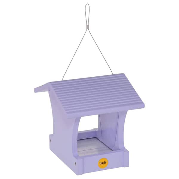 BIRDS choice Small Hopper Bird Feeder in Purple Recycled Plastic