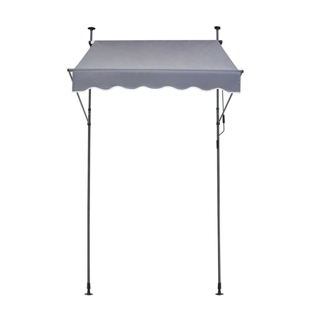 日本製 VEVOR 59 x 47 in. Patio Awning Retractable, Awning Sunshade アウトドア寝具