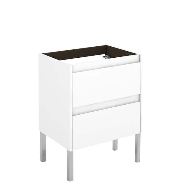 WS Bath Collections Ambra 23.4 in. W x 17.6 in. D x 32.4 in. H Bath Vanity Cabinet Only in Glossy White