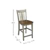 Dimensions for the International Concepts San Remo Counter Height Stool
