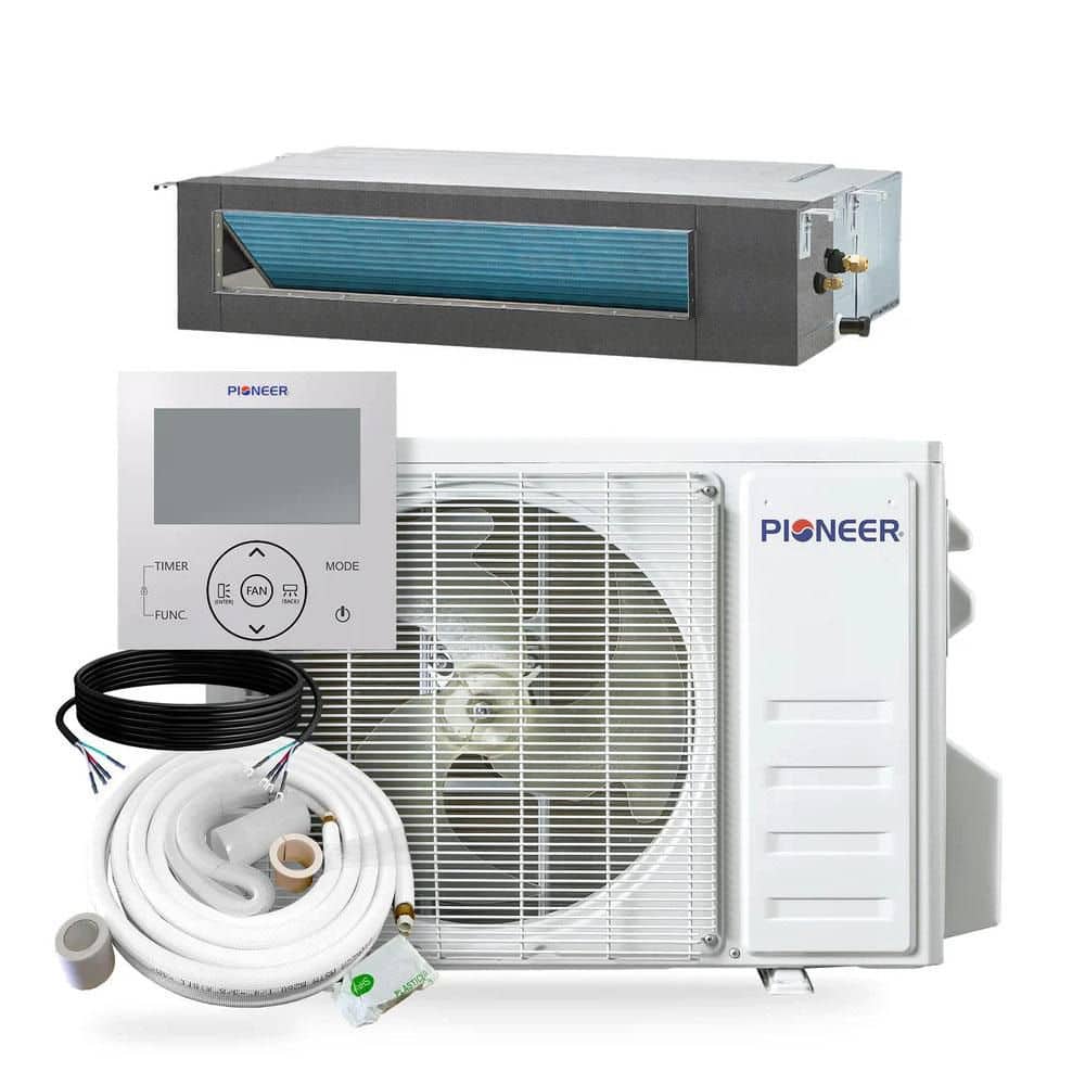 Pioneer 9,000 BTU. 75 Ton 20.5 SEER Ceiling Concealed Ductless Mini ...