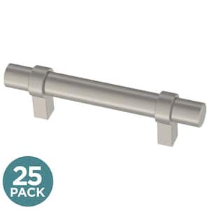 Essentials Simple Wrapped Bar 3 in. (76 mm) Stainless Steel Cabinet Drawer Bar Pull (25-Pack)