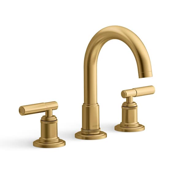 KOHLER Torrington 8 in. Widespread Double Handle Bathroom Faucet in Vibrant Brushed Moderne Brass