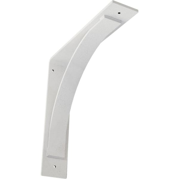 Ekena Millwork 3 in. W x 14 in. H x 14 in. D Hammered White Morris Steel Bracket