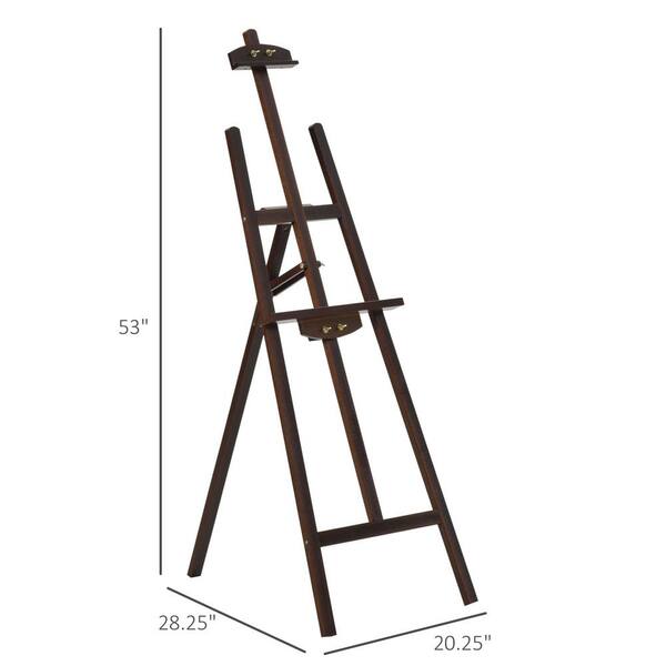 Reinforced Artist Easel Stand, Extra Thick Aluminum Metal Tripod Display  Easel 21 To 66 Adjustable Height with Portable Bag 