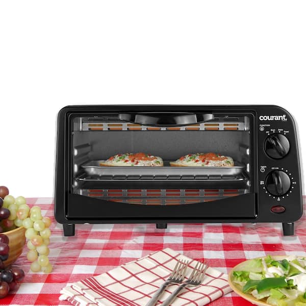 4 Slice Small Toaster Oven Countertop, 12L with 30-Minute Timer, 3