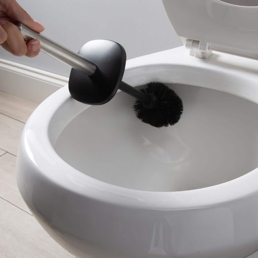 Bryant Black Iron Toilet Brush with Holder