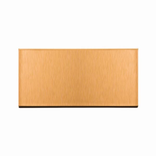 Aspect Short Grain 6 in. x 3 in. Brushed Copper Metal Decorative Wall Tile (8-Pack)