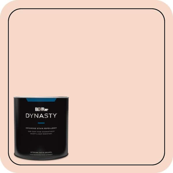 BEHR DYNASTY 1 qt. #M200-1 Peach Sachet Satin Enamel Interior Stain-Blocking Paint and Primer