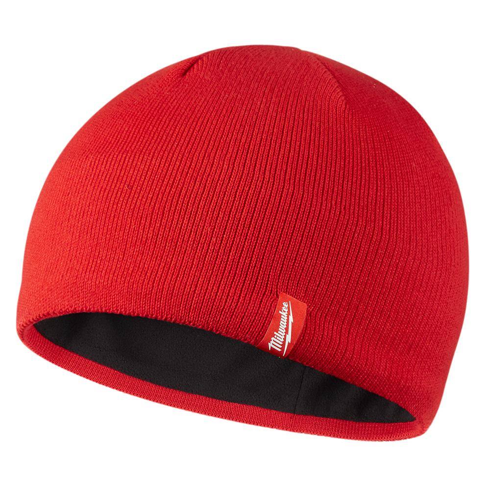 Milwaukee Men's Red Fleece Lined Knit Hat 502R