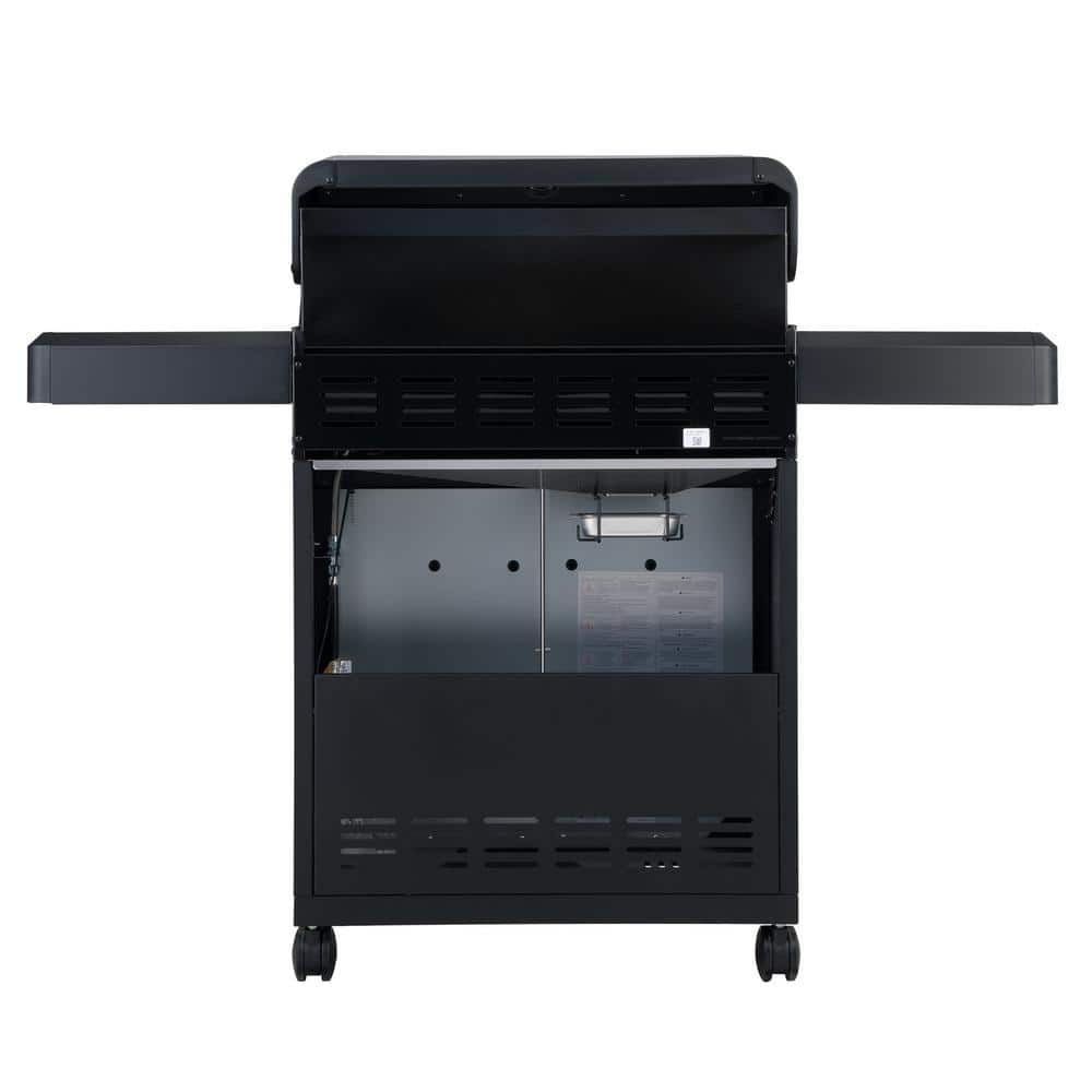 Mesa Black Stainless Steel 4-Burner Propane Gas Grill with Side Burner
