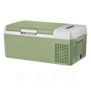 15.8 qt. Portable 12v Refrigerator with 12/24V DC and 110/240V AC, Electric Cooler Green