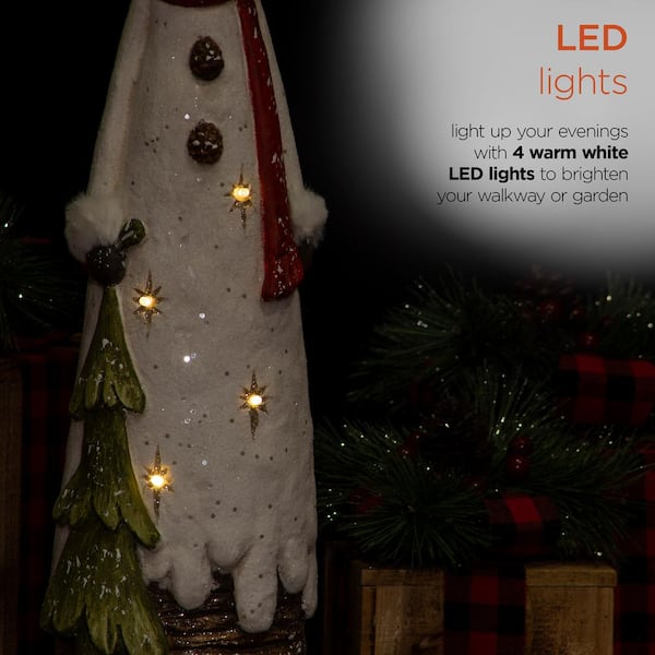 UK-Gardens Large Light Up 90cm 3ft Pre Lit Rustic Brown Christmas Reindeer Figure Ornament With Bright White LED Lights Battery Operated Indoor Outdoor Christmas Decoration