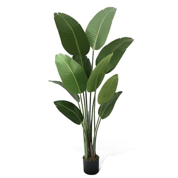 CAPHAUS 5 ft. Artificial Bird of Paradise Plant with 10-Trunks, Realistic Look and Easy Maintenance, Perfect for Home or Office