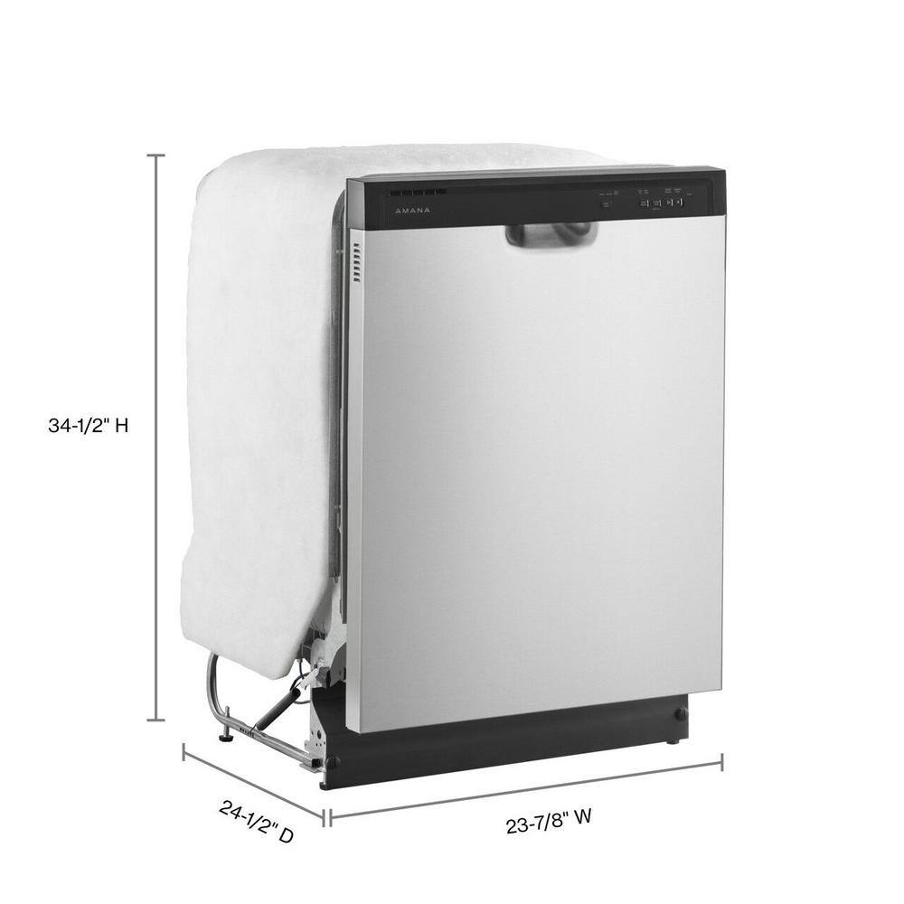 Amana Stainless Steel Built-In Dishwasher with Front Control