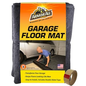 7 ft. 4 in. W x 20 ft. L Charcoal Gray Commercial/Residential Polyester Garage Flooring Mat