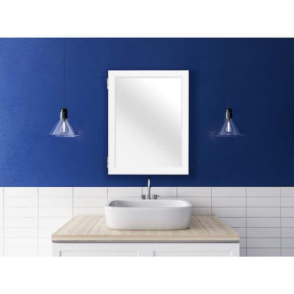 TRUporte Chatsworth 16 in. Surface Mount Medicine Cabinet with Mirror