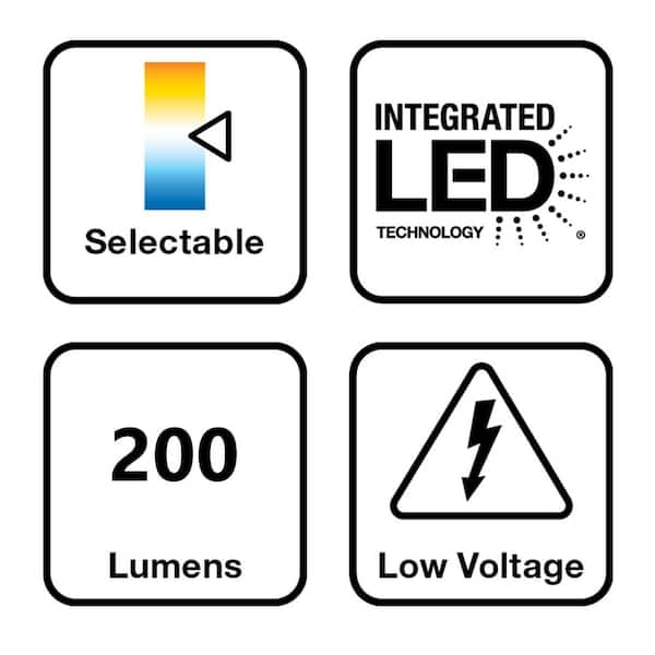 200-Lumens Black Outdoor Integrated LED Landscape Spot Light