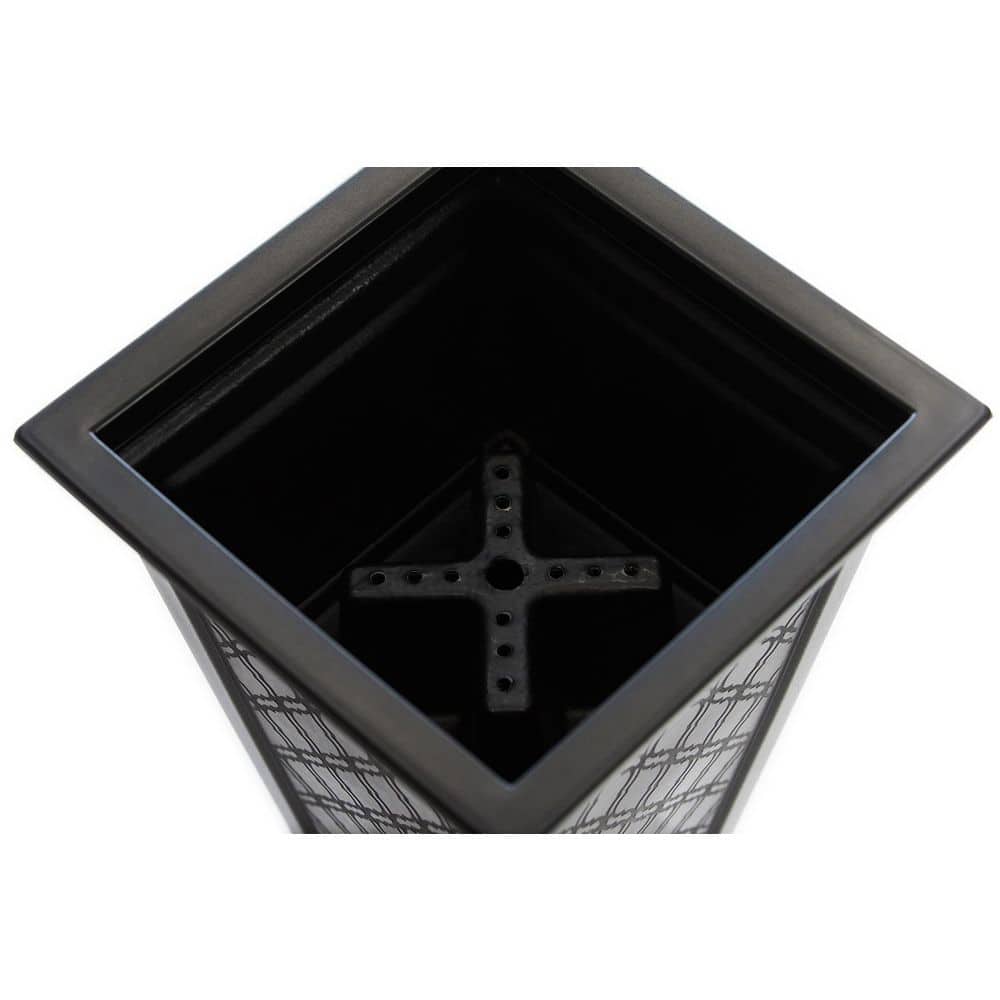 Casablanca Self-Watering Pedestal Planter, 24" Moroccan-Inspired Design