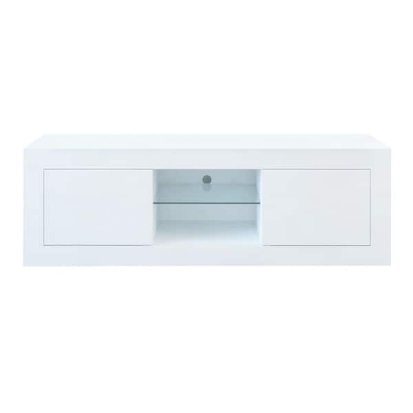 Outopee 49.21 in. White MDF TV Stand Fits TV's up to 54 in.