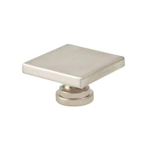 Italian Designs Collection 1.75 in. Satin Matte Nickel Square Cabinet Knob