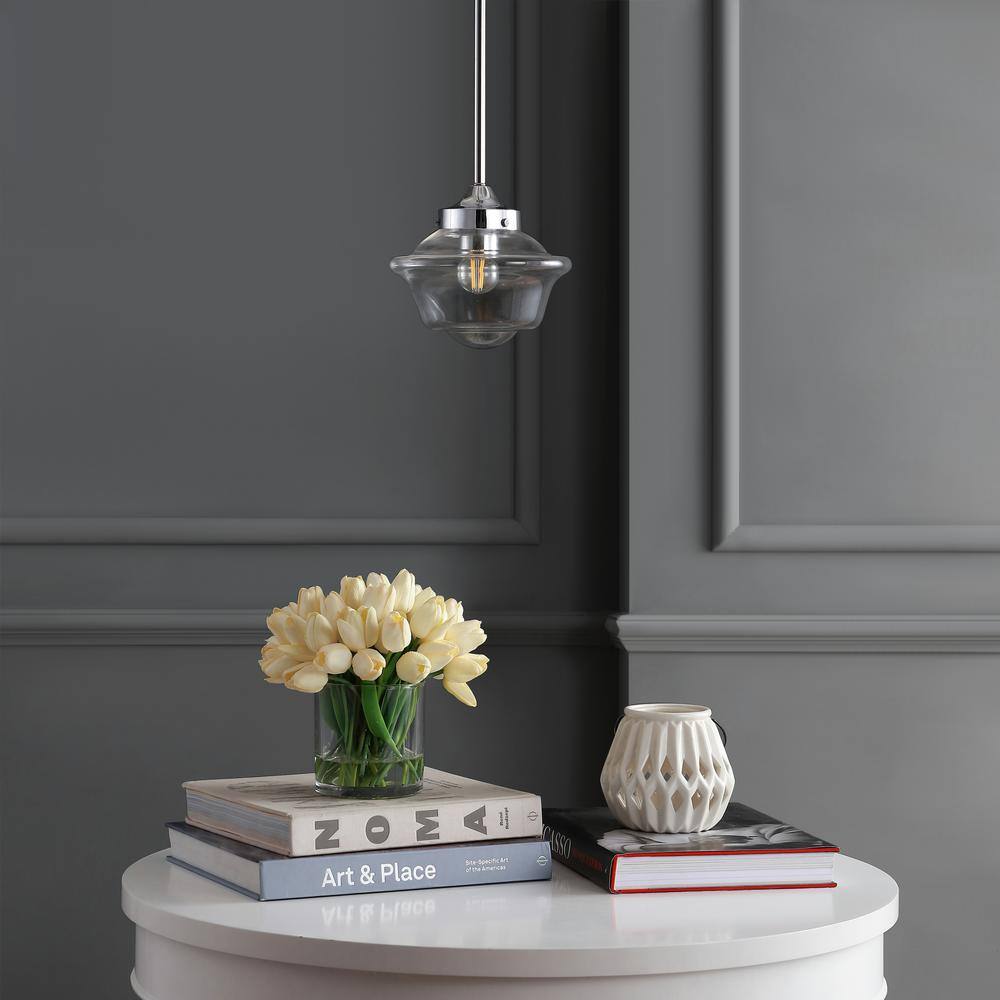 Kurtz 7.25" Chrome Glass LED Pendant Light