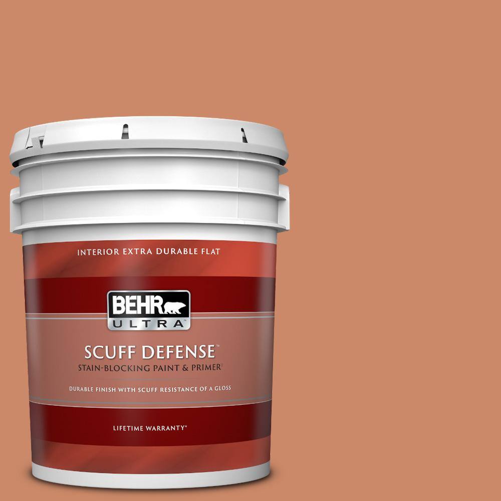 BEHR ULTRA 5 gal. 230D5 Aztec Brick Extra Durable Flat Interior Paint