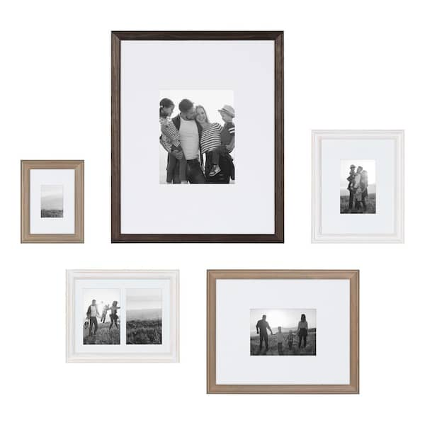 Gallery Solutions 20x24 Matted to 16x20 Wall Mount Gallery Picture Frame  Set, Set of 2, White 