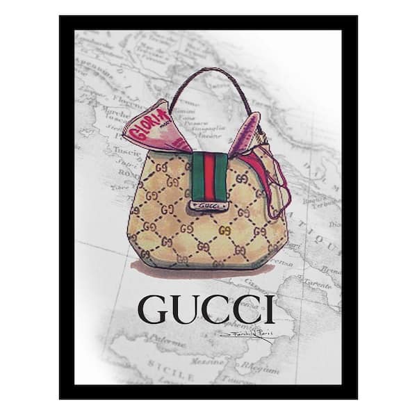 VENICE BEACH Collections Designer Handbag by Fairchild Paris 1-Piece Framed Graphic Print Abstract Poster Art Print 18 in. x 14 in.