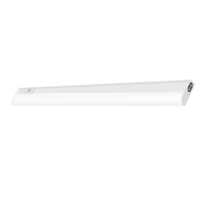24 in. Plug-In White Integrated LED Linkable 2-Brightness Level Under Cabinet Light Task/Kitchen 5 Selectable White CCT