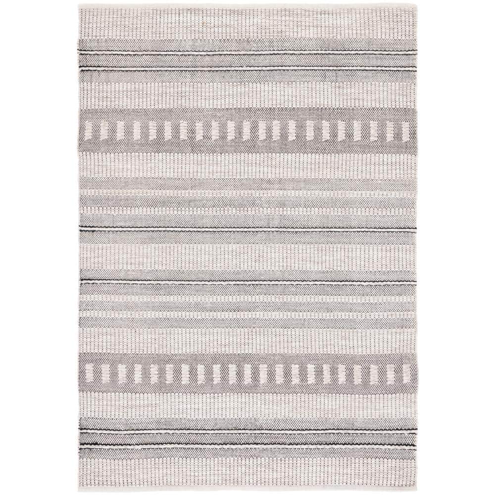 Handmade Natura Wool Area Rug - 3' x 5', Black and Grey