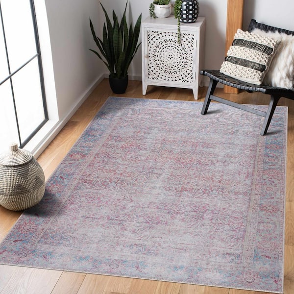 Dare Light Blue Cream Off White 5 ft. x 7 ft. Area Rug