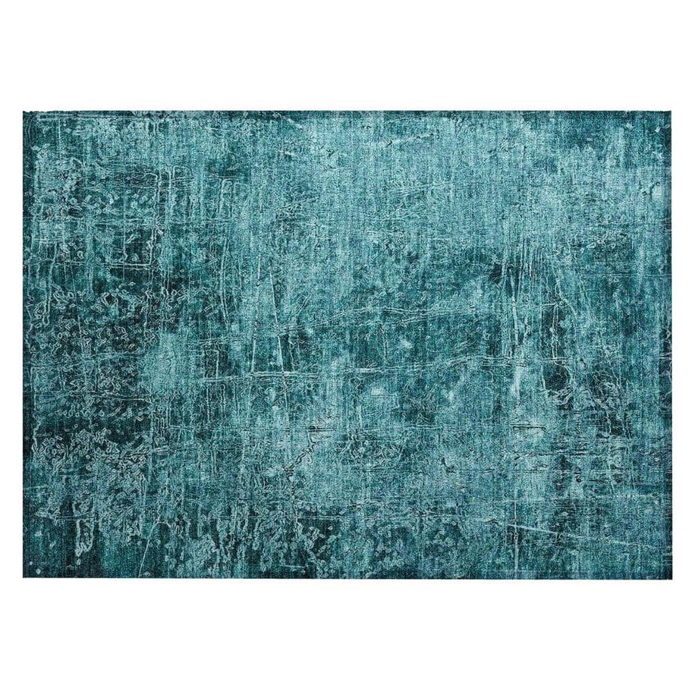 Teal 2 ft. x 3 ft. Woven Abstract Rectangle Indoor/Outdoor Area Rug price history on PriceWatchPro