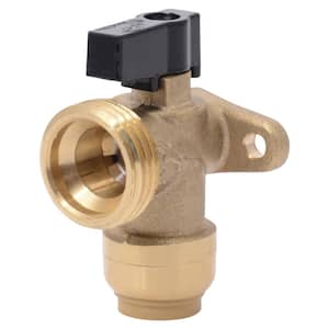 1/2 in. x 3/4 in. Brass Push-to-Connect Washing Machine Angle Valve