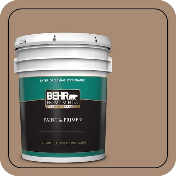 BEHR PREMIUM PLUS 5 gal. #N260-5 Distant Land Semi-Gloss Enamel Exterior Paint & Primer