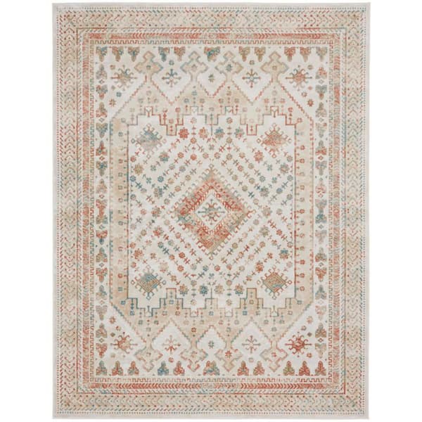 Nourison Thalia Beige Multicolor 8 ft. x 10 ft. Geometric Modern Transitional Area Rug