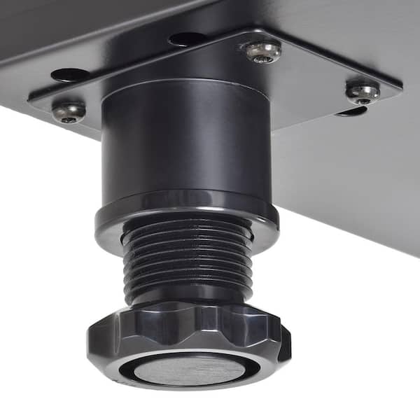 Pre-Assembled 46 in. W x 72 in. H x 24 in. D 4-Shelf Steel Freestanding Garage Storage Cabinet in Matte Black