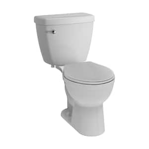 Foundations 2-Piece 1.28 GPF Single Flush Round Toilet in White