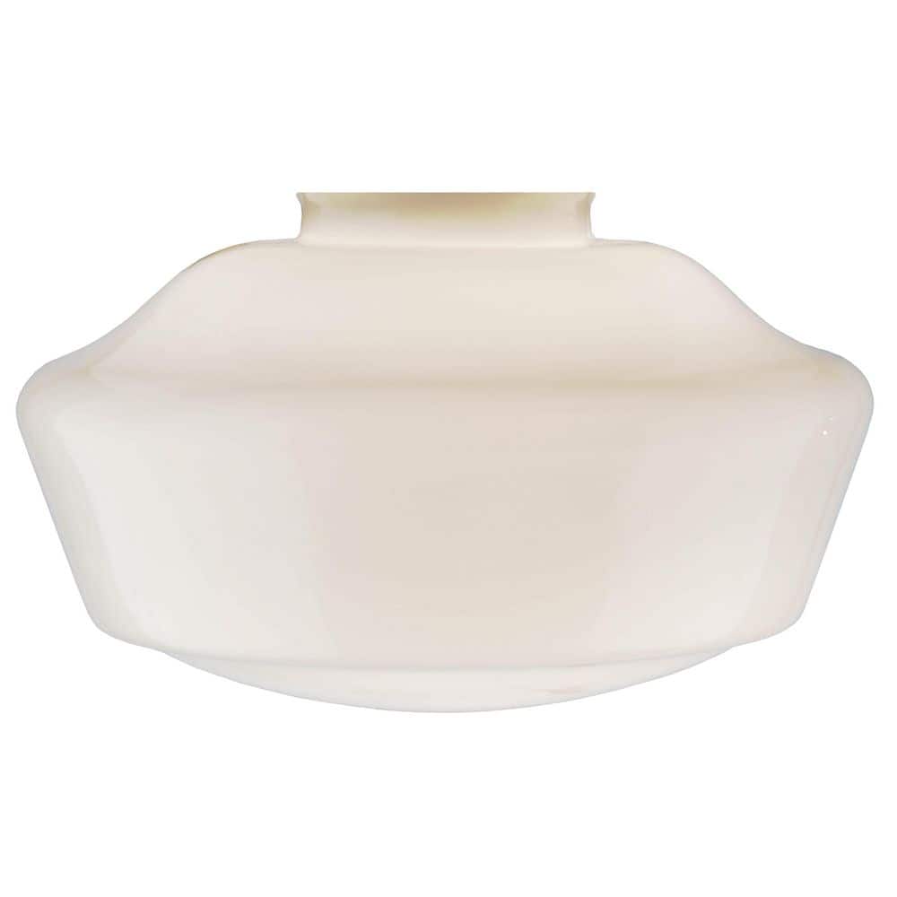 Revival Schoolhouse 16" White Glass Globe Shade
