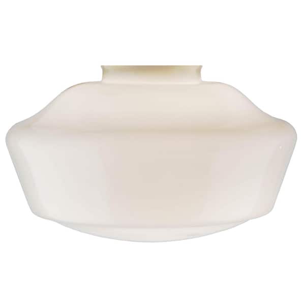 Revival 9.5 in White Colorful Glass Dome Universal Shade with no fitter