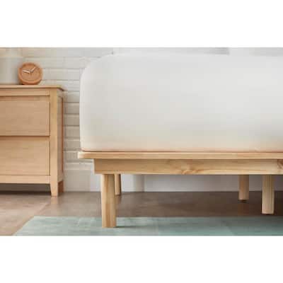 Banwick Natural Finish Queen Platform Bed (65.43 in. W x 12 in. H)