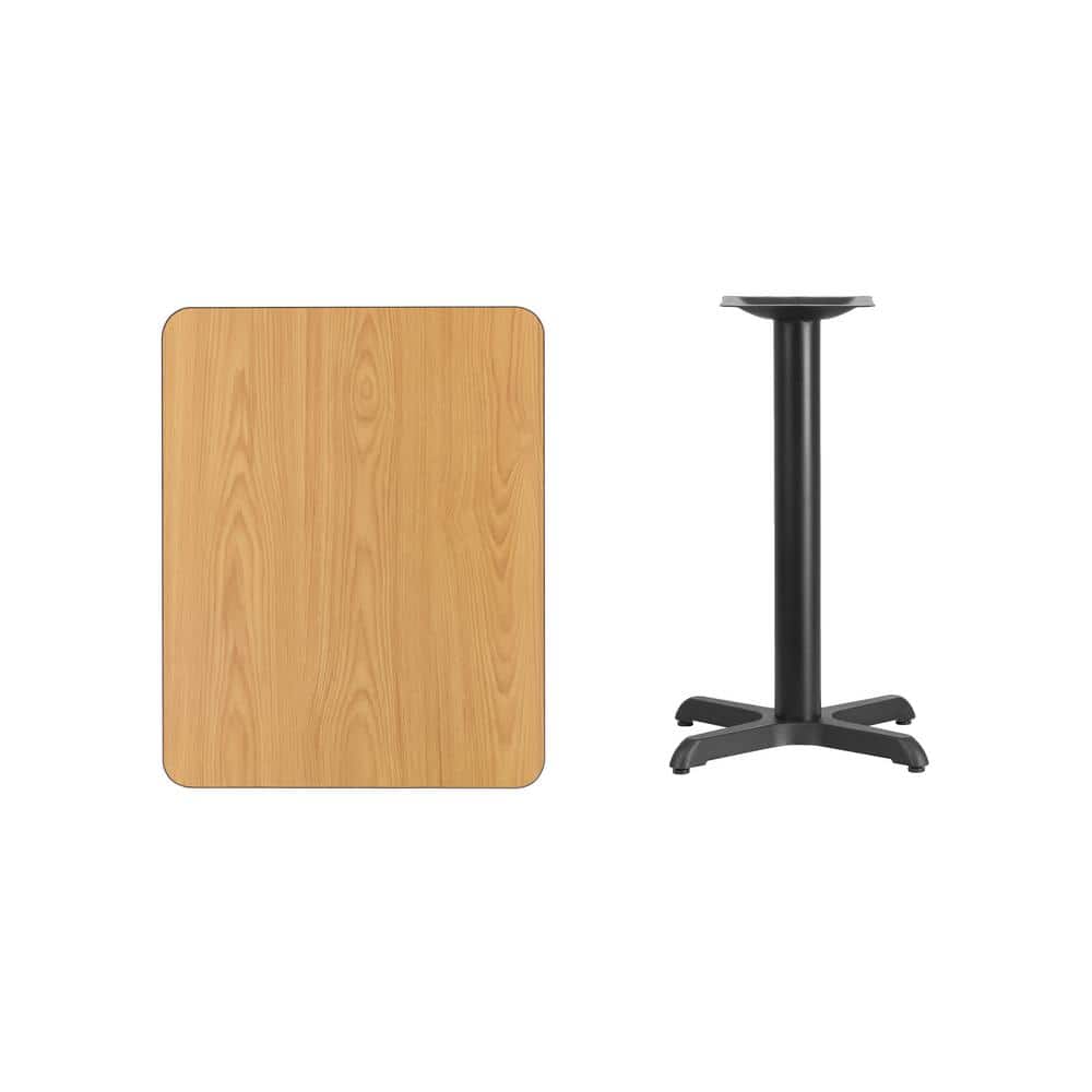 Natural Brown Laminate Rectangular Dining Height Table