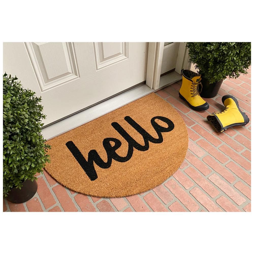 Eco-Friendly Natural Coir 24" x 36" Rectangular Doormat with Vinyl Backing
