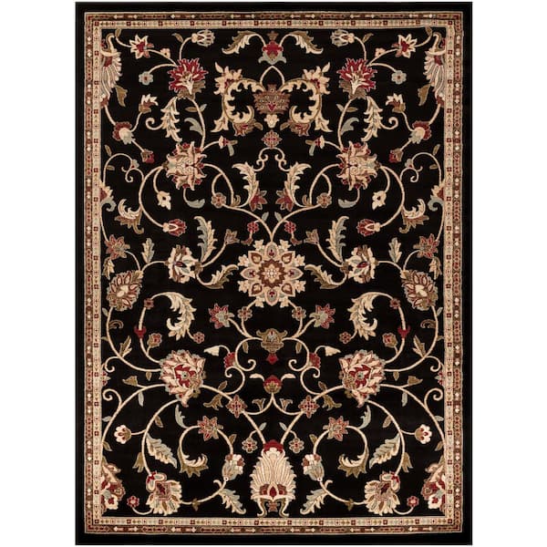 Sabin Black 12 ft. x 14 ft. 11 in. Area Rug