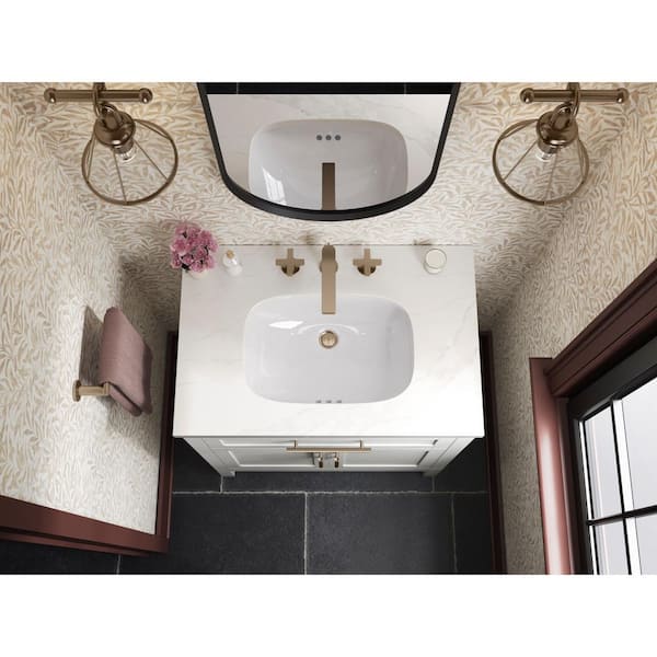 KOHLER Hadron 30.75in. Single Sink Freestanding White Bath Vanity with White Quartz Top Assembled
