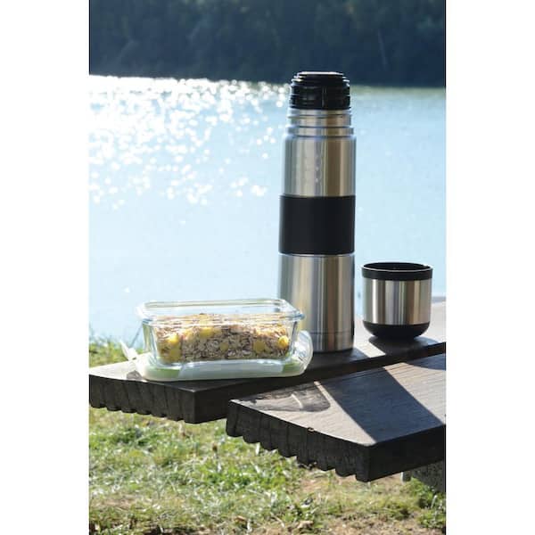 1pc Stainless Steel Lunch Box, Modern Solid Color Thermos Vacuum
