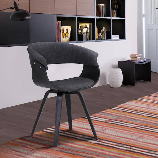 Armen Living Summer Charcoal Fabric Dining Chair